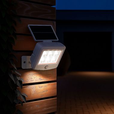 LED Solarleuchte, weiß, Bewegungsmelder, L 12,8 cm