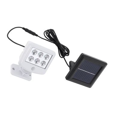 Luce solare a LED, bianca, faretto mobile, rilevatore di movimento