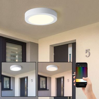 LED Außenleuchte, Aluguss, weiß, IP44, Argolis