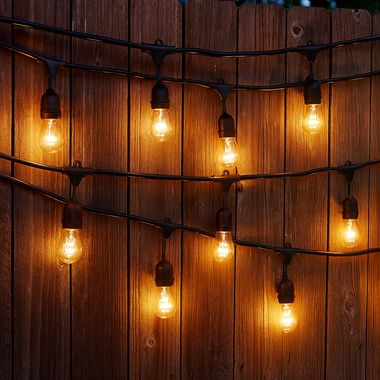 Guirlande lumineuse, 10x douille E27, IP54, noir, L 500 cm