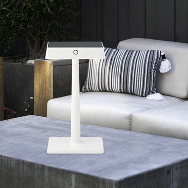Lampe à poser LED, recharge sans fil, variateur, batterie rechargeable, H 33 cm