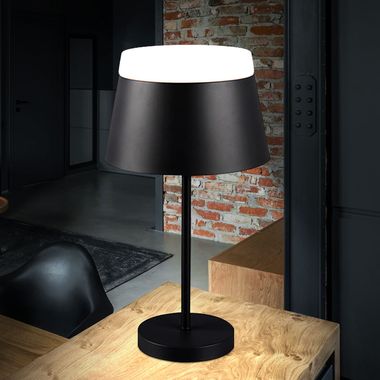 Tafellamp, zwart metaal, H 45 cm