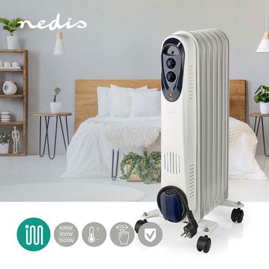 Radiateur à huile, chauffage électrique, mobile, thermostat, protection anti-déclenchement