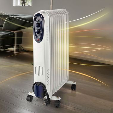 Radiateur à huile, chauffage électrique, mobile, thermostat, protection anti-déclenchement