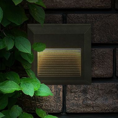 LED Außenlampe, IP65, schwarz, quadratisch, L 12,4cm