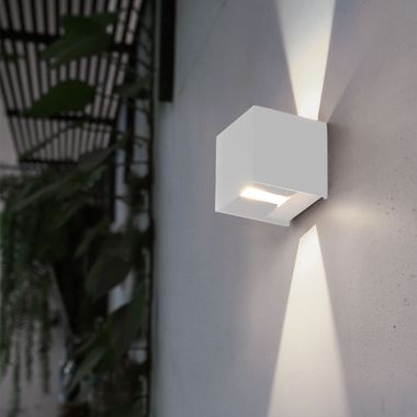 Applique da esterno LED, alluminio, up & down, bianco, L 10 cm