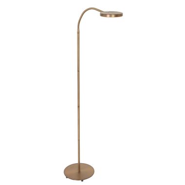 LED floor lamp, flexo arm, dimmable, bronze, H 132 cm