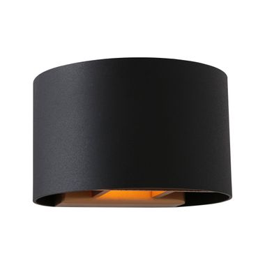 LED wandlamp, zwartgoud, dimbaar, L 20 cm