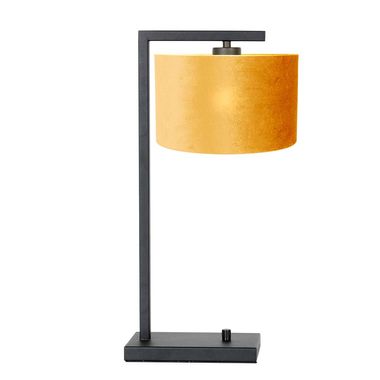 Tischleuchte, Metall, Drehschalter, Gold, H 48 cm