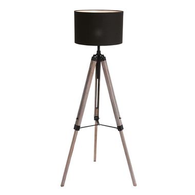Staande lamp, metaal, zwart, H 165 cm