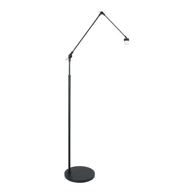 Stehlampe, Metall, Schwarz, Höhenverstellbar, H 210 cm