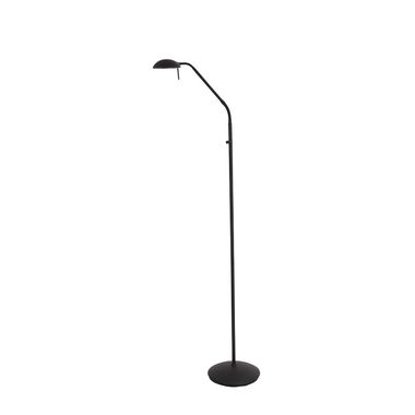 LED Stehlampe, Metall, Glas, Schwarz, Dimmer
