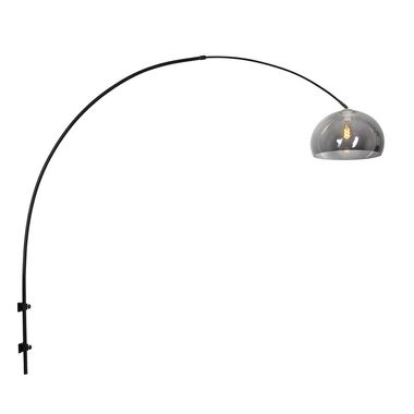 Wandleuchte, schwarz, rauch, verstellbar, L 160 cm