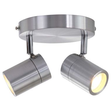 LED Deckenstrahler silber, dimmbar, Spots verstellbar 