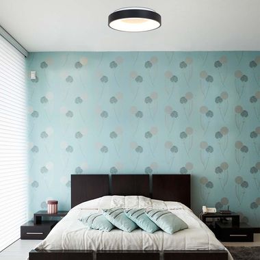 Lampa sufitowa LED czarna, ściemnialna, D 48 cm