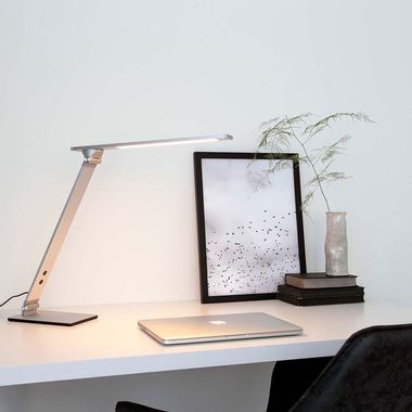LED tafellamp zilver, dimbaar, H 70 cm