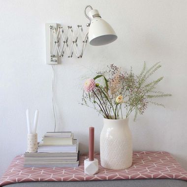 Applique murale blanche, orientable en accordéon, L 12,5 cm