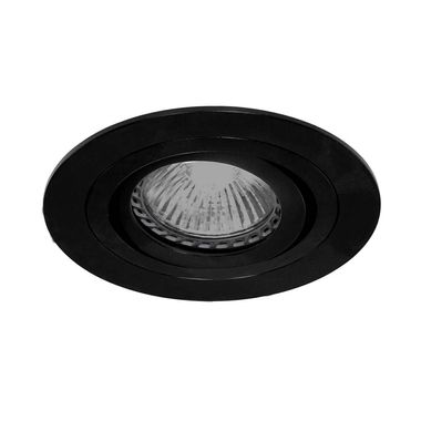 Inbouwspot, zwart metaal, draaibaar, D 10 cm