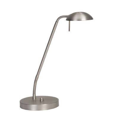 LED Tischleuchte silber, dimmbar, Spot beweglich, H 60 cm