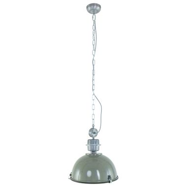 Lampada a sospensione, metallo vetro, verde, H 55 cm