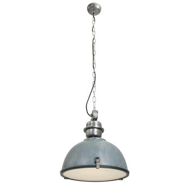 Lampa wisząca, szkło metalowe, szary, wys. 55 cm