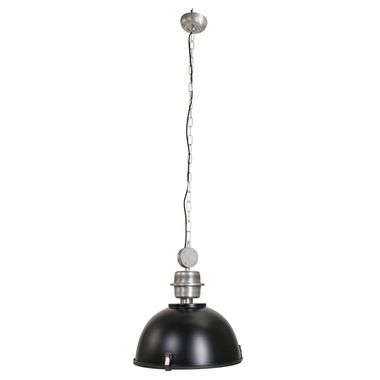 Lampa wisząca, szkło metalowe, czarna, wys. 55 cm