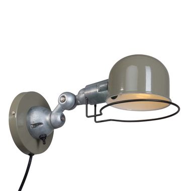 Lampada da parete, alluminio verde, H 29 cm