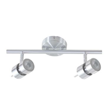 Plafonnier LED, dimmable, métal, argent, H 38 cm