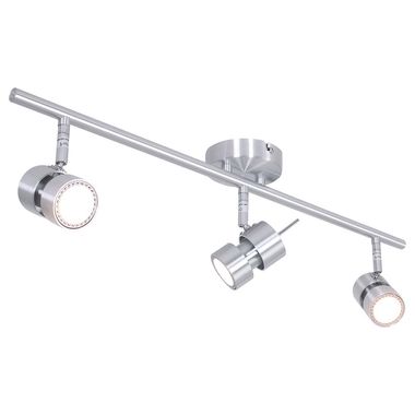 Lampa sufitowa LED, ściemnialna, metal, srebrna, wys. 68 cm