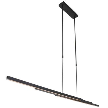 LED Hängelampe, dimmbar, schwarz, Höhenverstellbar, L 90 cm