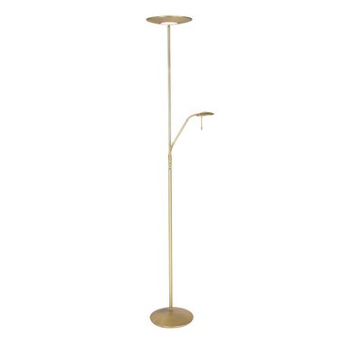 LED plafondlamp, leesspot, dimbaar, messing, H 185 cm