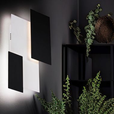 LED wall lamp, frosted glass, L 53 cm