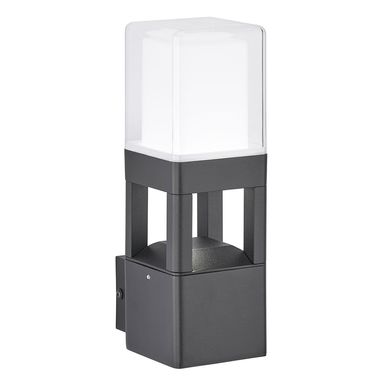 Applique a LED, nera, luminosa verso l'alto, H 26cm, SIERRA