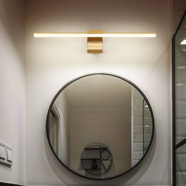 LED Wandleuchte, Badezimmerlampe, IP44, Messing, L 61 cm