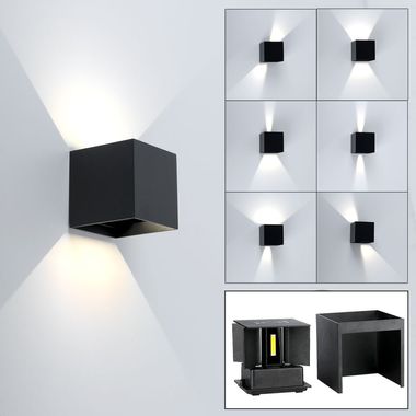 Lampa ścienna LED, góra-dół, regulowany stożek świetlny, L 10 cm