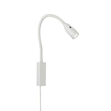 LED wandlamp, Flexo spot, metaal, wit, dimbaar, H 61 cm