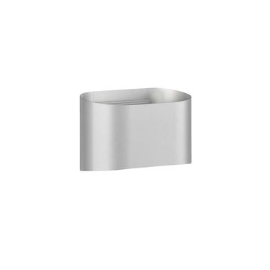 Applique murale LED, luminaire extérieur, métal, argent, IP44