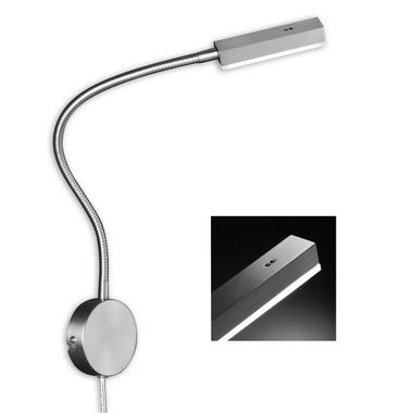 Applique LED, bras flexo, métal, dimmable, L 59 cm