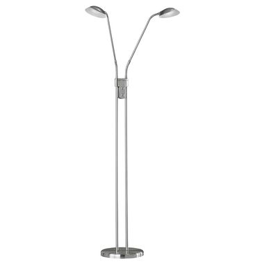 LED Stehleuchte, Metall, Nickel, Dimmbar, CCT, H 160 cm
