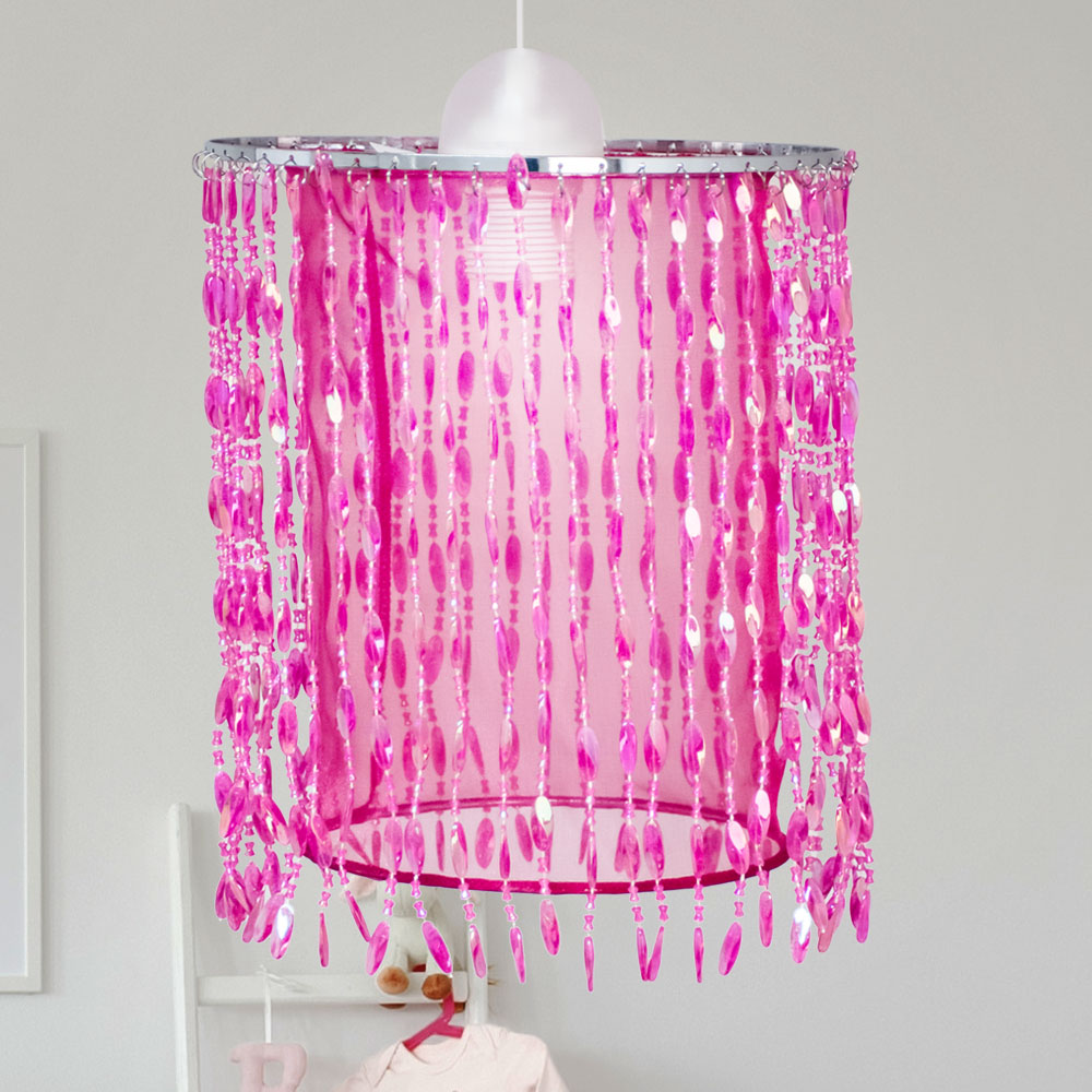 RGB LED pendant lamp, pink crystals 22.5 cm | ETC Shop: lamps, furniture, technology, household. All from one source