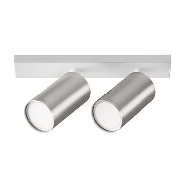 Deckenleuchte, Aluminium, weiß silber, verstellbar, L 34,4 cm