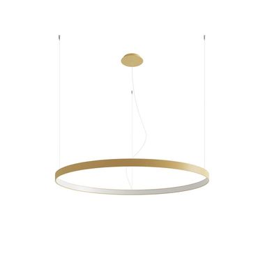 LED pendant light, aluminum, gold, 70W, 4000K, D 110 cm