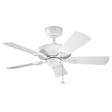 Wentylator sufitowy, biały, 3 prędkości, pilot, IP44, D 107 cm