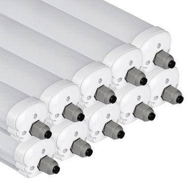Set of 10 LED diffuser lights, 4320 lumen, cool white, L 120 cm