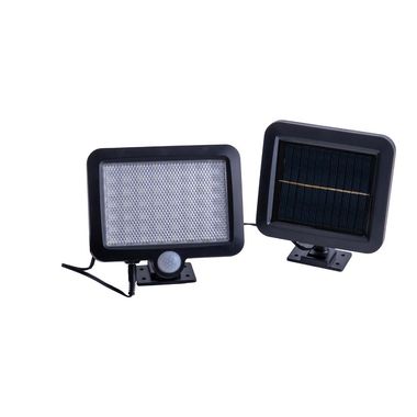 LED Solarleuchte, Außenstrahler, IP44, Schwarz, Sensor 