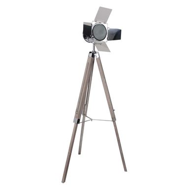 Lampadaire, métal, pin, H 100 cm