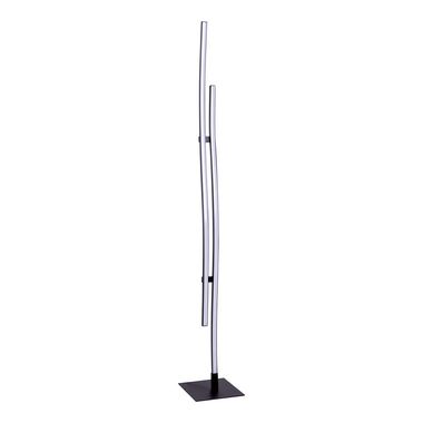 Lampada da terra LED, metallo, nero, H 130 cm