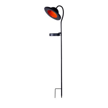 Lampa solarna LED, gra świateł, akumulator, czarna, wys. 86 cm