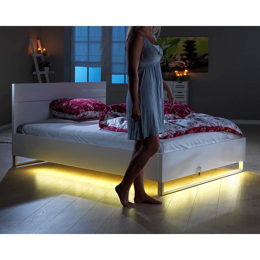 LED Lichterkette Stripe, weiß, matt, L 240 cm