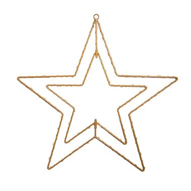 Étoile de l'Avent LED, porte d'entrée, or, étoile, D 40 cm